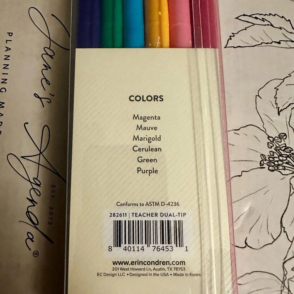 🖍 Teacher Dual-Tip Markers – 6 Pack (NEW)